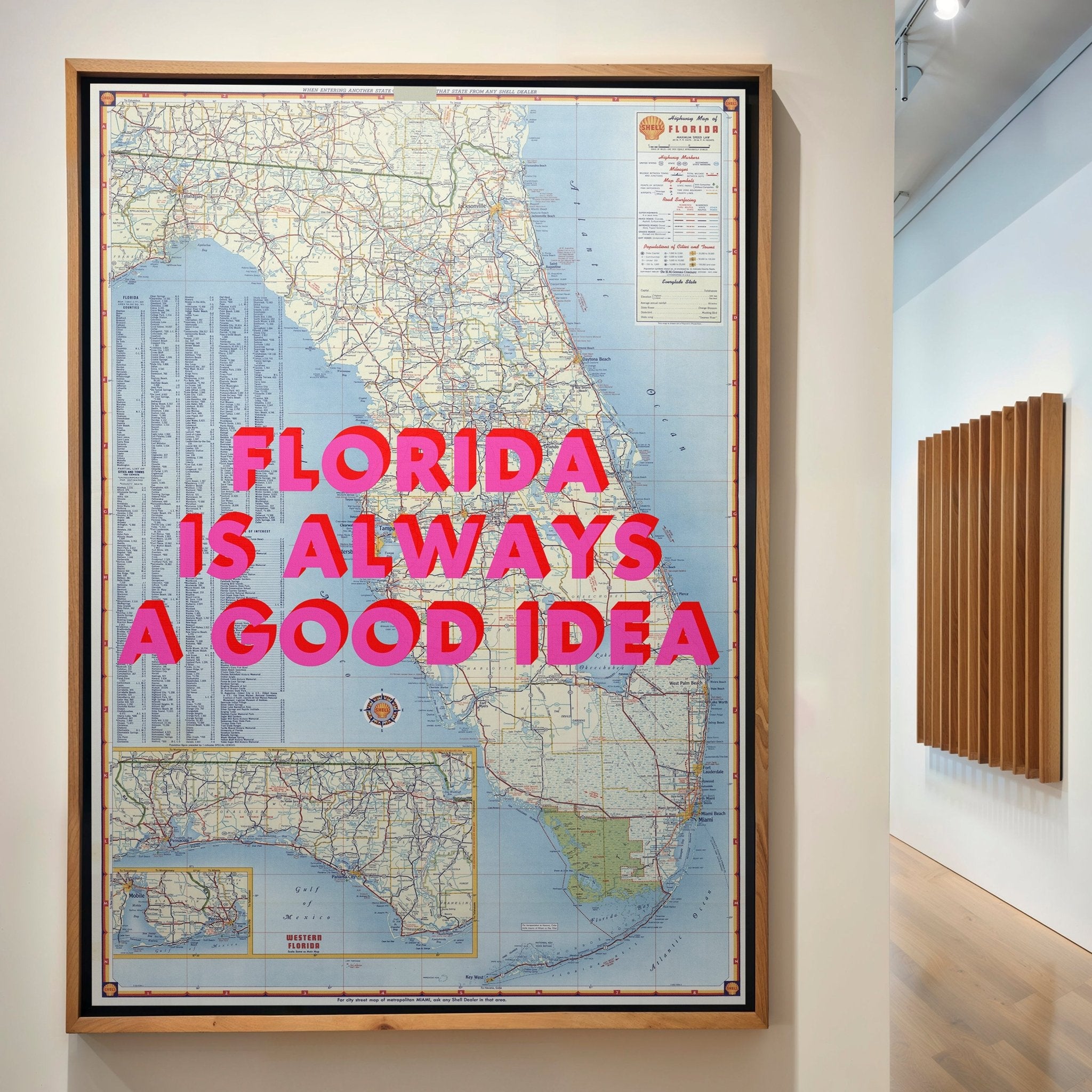 Florida Retro Pop Art Map Print - Magic Posters