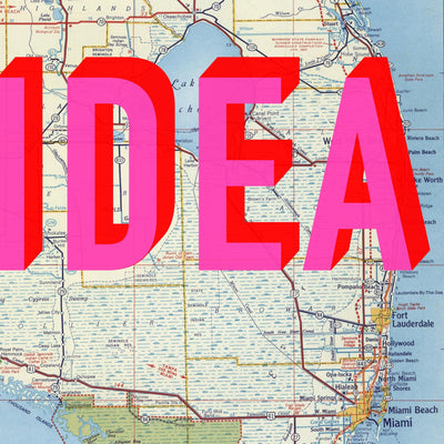Florida Retro Pop Art Map Print