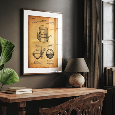 Flour Sifter 1893 Patent Print - Magic Posters