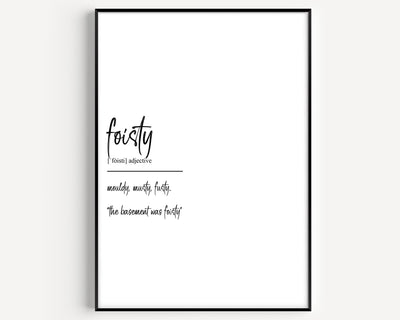 Foisty Definition Print - Magic Posters