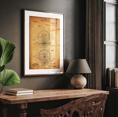 French Horn 1914 Patent Print - Magic Posters