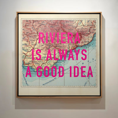 French Riviera Retro Pop Art Map Print (France) - Magic Posters