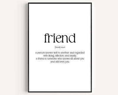 Friend Definition Print - Magic Posters