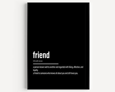Friend Definition Print - Magic Posters