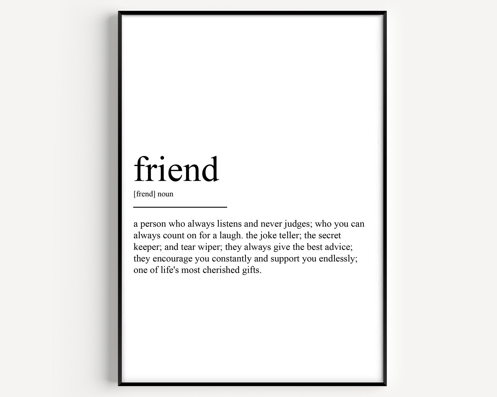 Friends Def Friend Definition Print V2 - Magic Posters