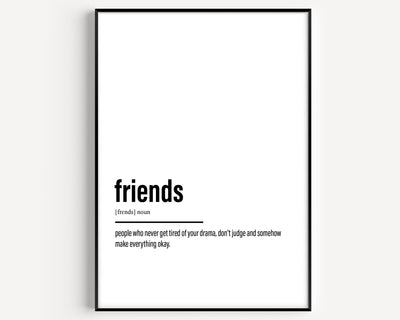 Friends Definition Print - Magic Posters