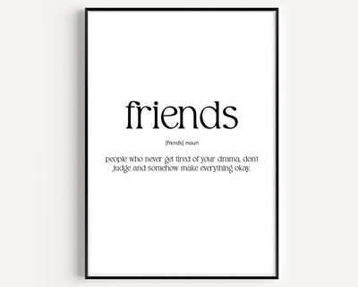 Friends Definition Print - Magic Posters