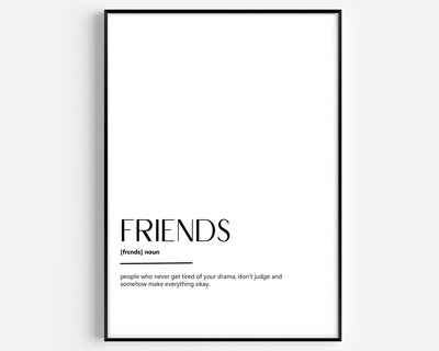 Friends Definition Print - Magic Posters
