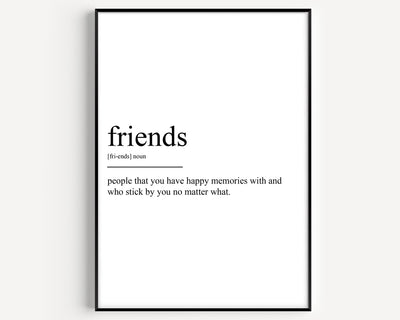 Friends Definition Print V2 - Magic Posters