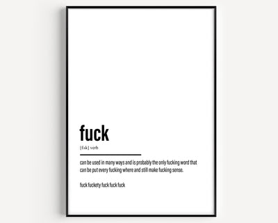 Fuck Definition Print - Magic Posters