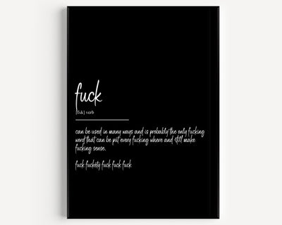Fuck Definition Print - Magic Posters