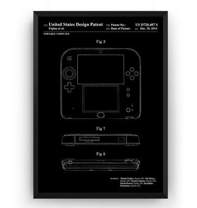 Game Boy 2DS 2014 Patent Print - Magic Posters