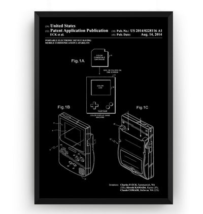 Game Boy Color 2014 Patent Print - Magic Posters