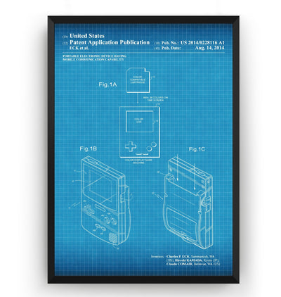 Game Boy Color 2014 Patent Print - Magic Posters