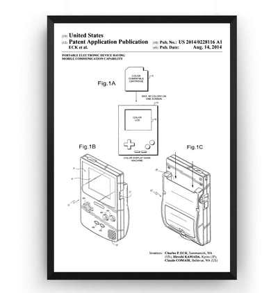 Game Boy Color 2014 Patent Print - Magic Posters