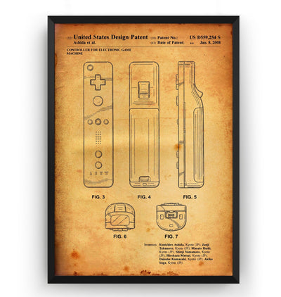 Game Controller 2008 Patent Print - Magic Posters