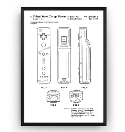 Game Controller 2008 Patent Print - Magic Posters