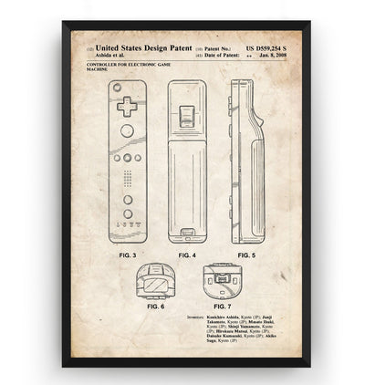 Game Controller 2008 Patent Print - Magic Posters