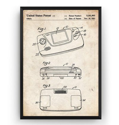 Game Gear Patent Print - Magic Posters