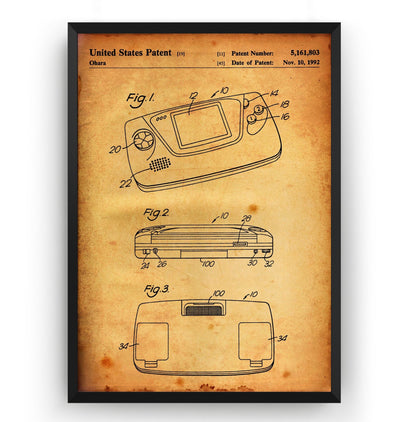 Game Gear Patent Print - Magic Posters