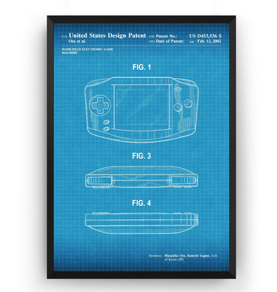Gameboy Advance 2002 Patent Print - Magic Posters