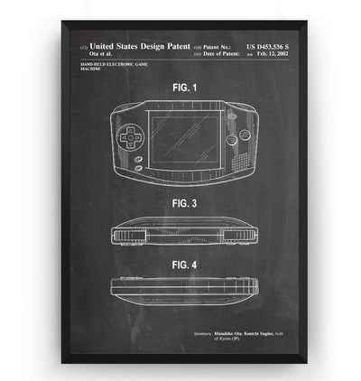 Gameboy Advance 2002 Patent Print - Magic Posters