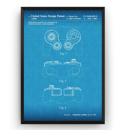 Gamecube Controller 2002 Patent Print - Magic Posters