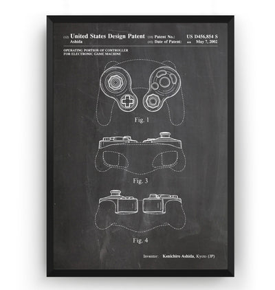 Gamecube Controller 2002 Patent Print - Magic Posters