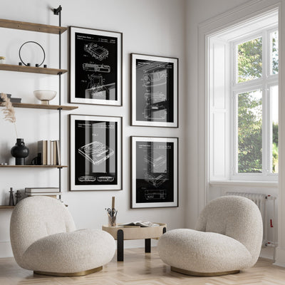 Gamer Set Of 4 Patent Prints - Magic Posters