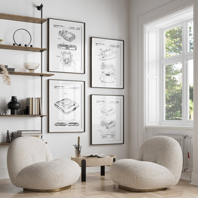 Gamer Set Of 4 Patent Prints - Magic Posters