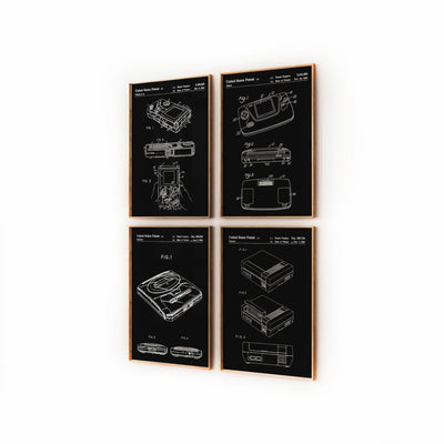 Gamer Set Of 4 Patent Prints - Magic Posters