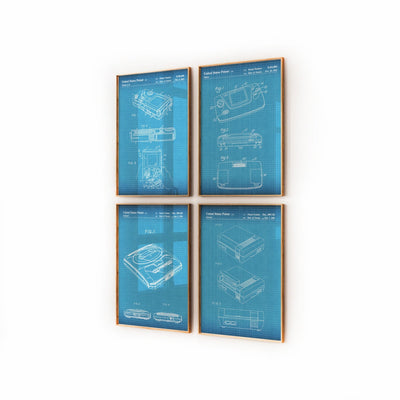 Gamer Set Of 4 Patent Prints - Magic Posters