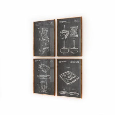 Gaming Set Of 4 Patent Prints - Magic Posters
