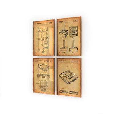 Gaming Set Of 4 Patent Prints - Magic Posters