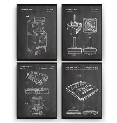 Gaming Set Of 4 Patent Prints - Magic Posters