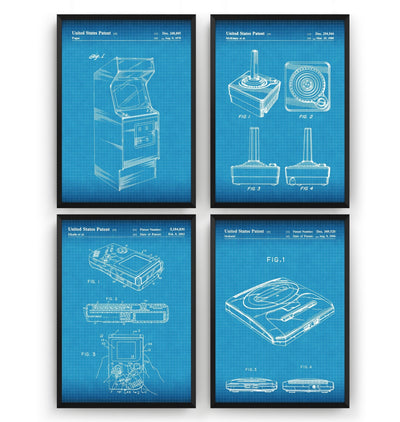 Gaming Set Of 4 Patent Prints - Magic Posters
