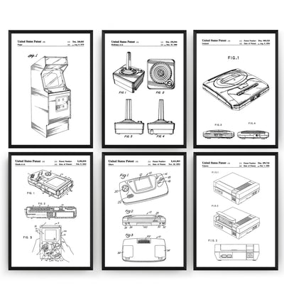 Gaming Set Of 6 Patent Prints - Magic Posters