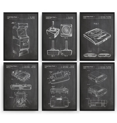 Gaming Set Of 6 Patent Prints - Magic Posters