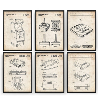 Gaming Set Of 6 Patent Prints - Magic Posters