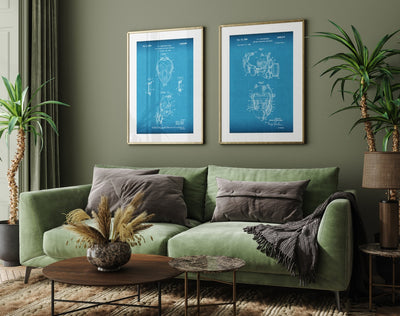 Gas Mask Set Of 2 Patent Prints - Magic Posters