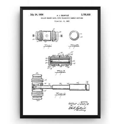 Gavel 1956 Patent Print - Magic Posters