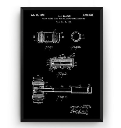 Gavel 1956 Patent Print - Magic Posters
