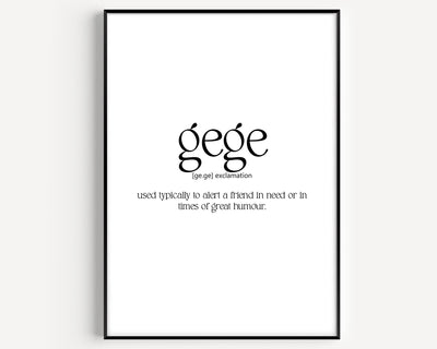 Gege Definition Print - Magic Posters