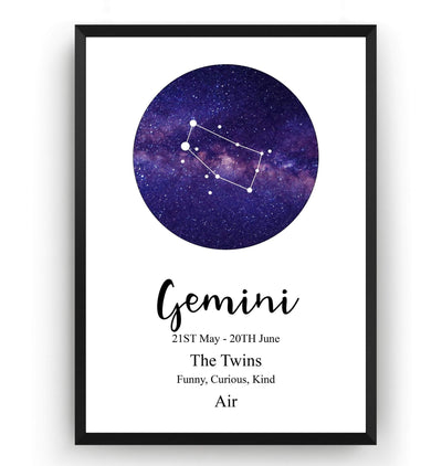 Gemini Zodiac Print - Magic Posters