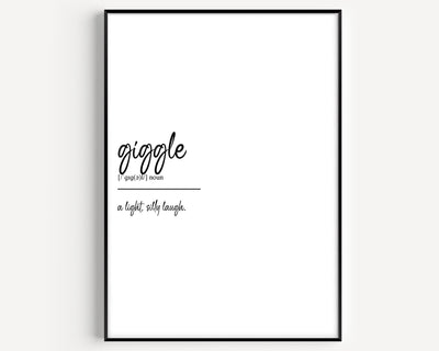 Giggle Definition Print - Magic Posters