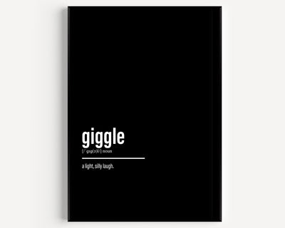 Giggle Definition Print - Magic Posters