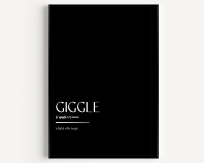 Giggle Definition Print - Magic Posters
