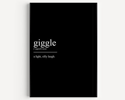 Giggle Definition Print - Magic Posters