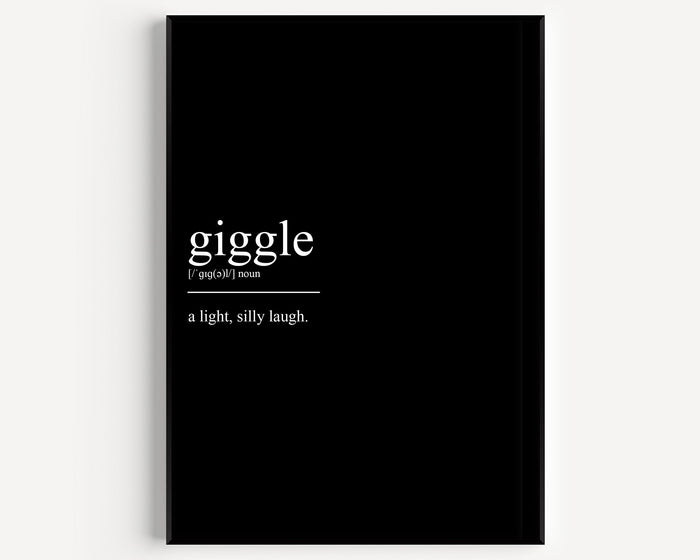 Giggle Definition Print - Magic Posters