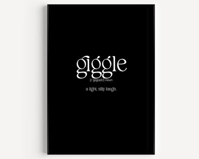 Giggle Definition Print - Magic Posters